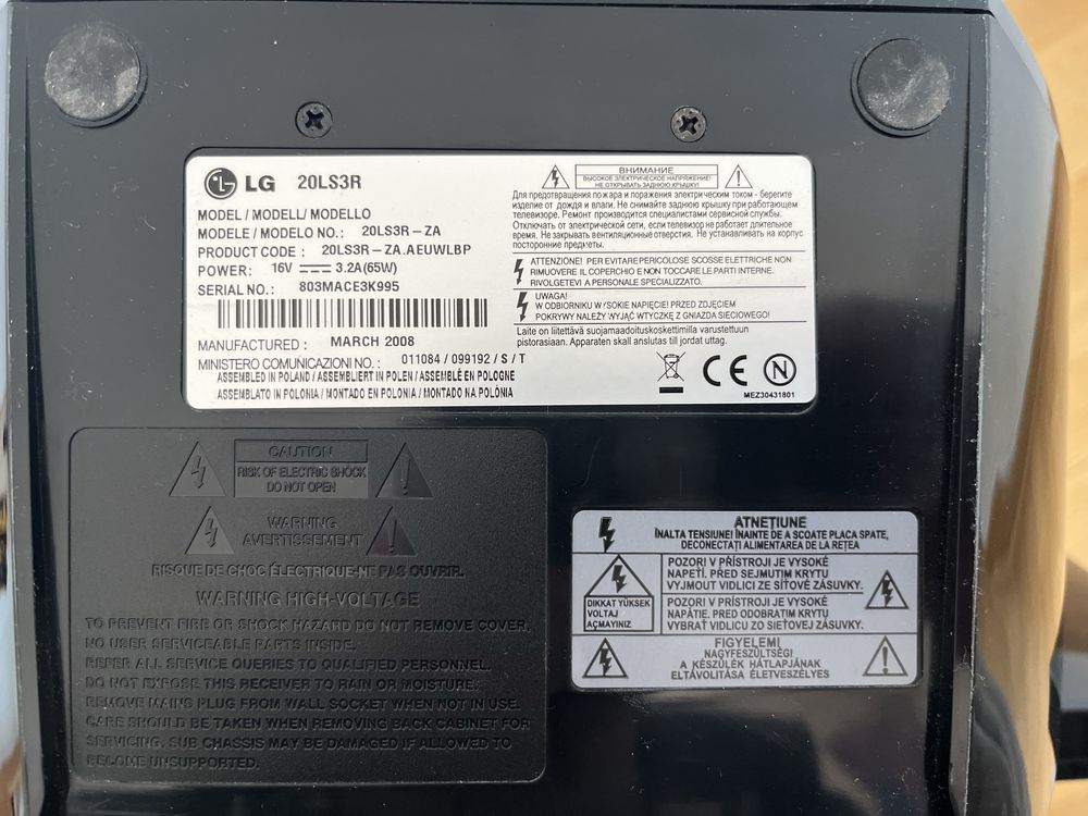 Telwizor LG 20LS3R + Google Chromecast