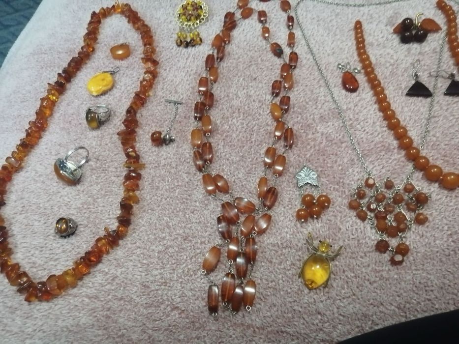 Винтажные янтарные украшения