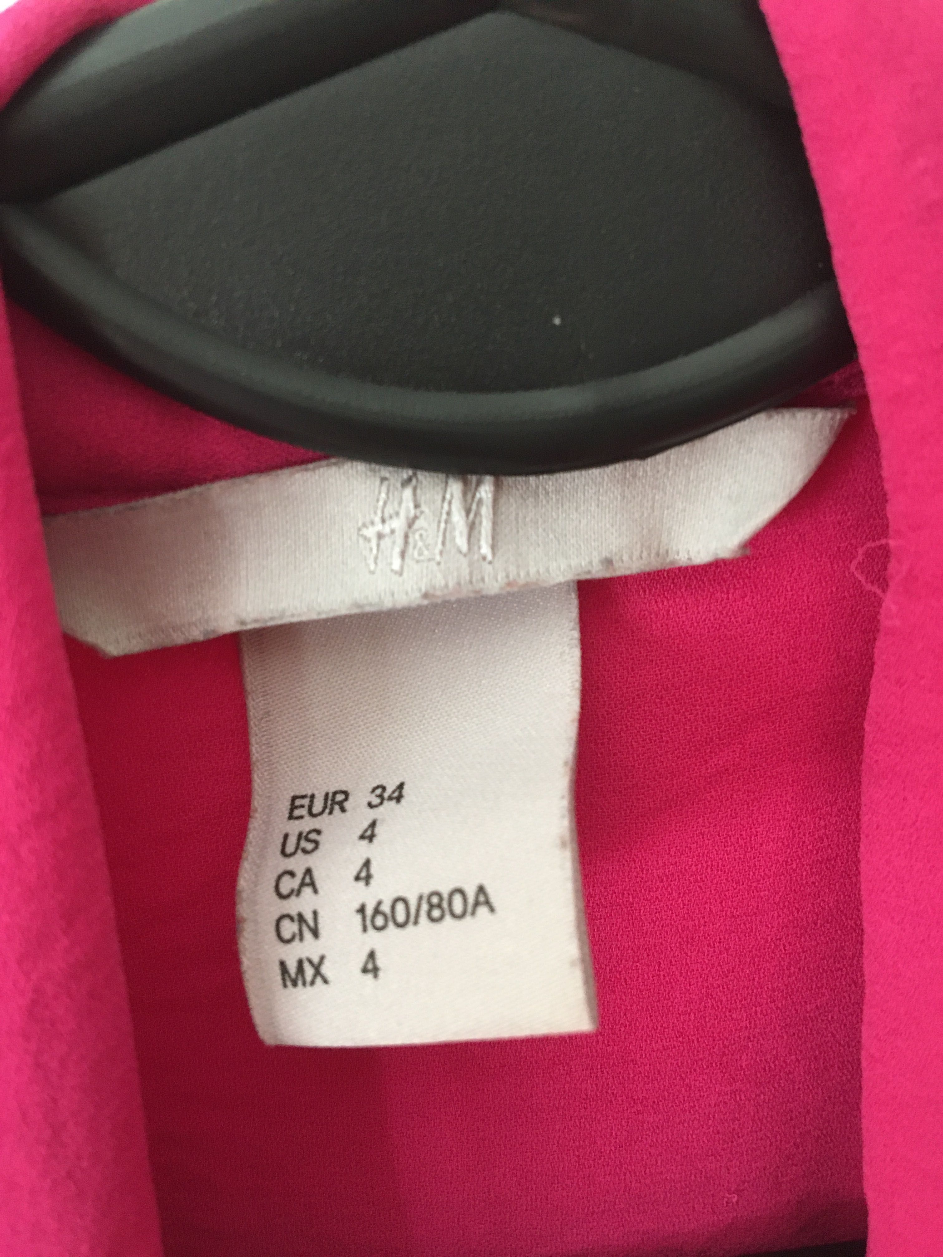 Różowa bluzka XS H&M