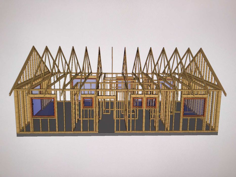 KONSTRUKCJA dom modułowy drewniany szkieletowy parterowy PARTERO 110