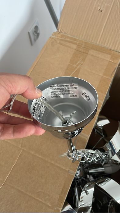 Lampa wisząca GoodHome Caladane 4-punktowa E14 chrom