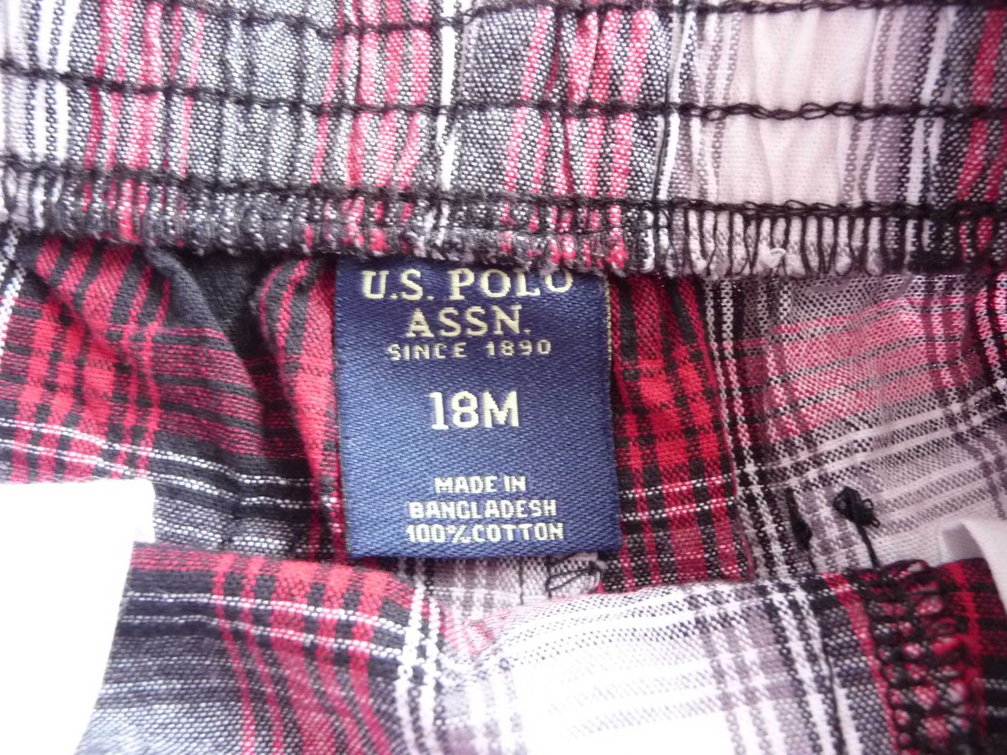 Krótkie spodenki chłopięce U.S. POLO ASSN 100% bawełna rozm. 86/92