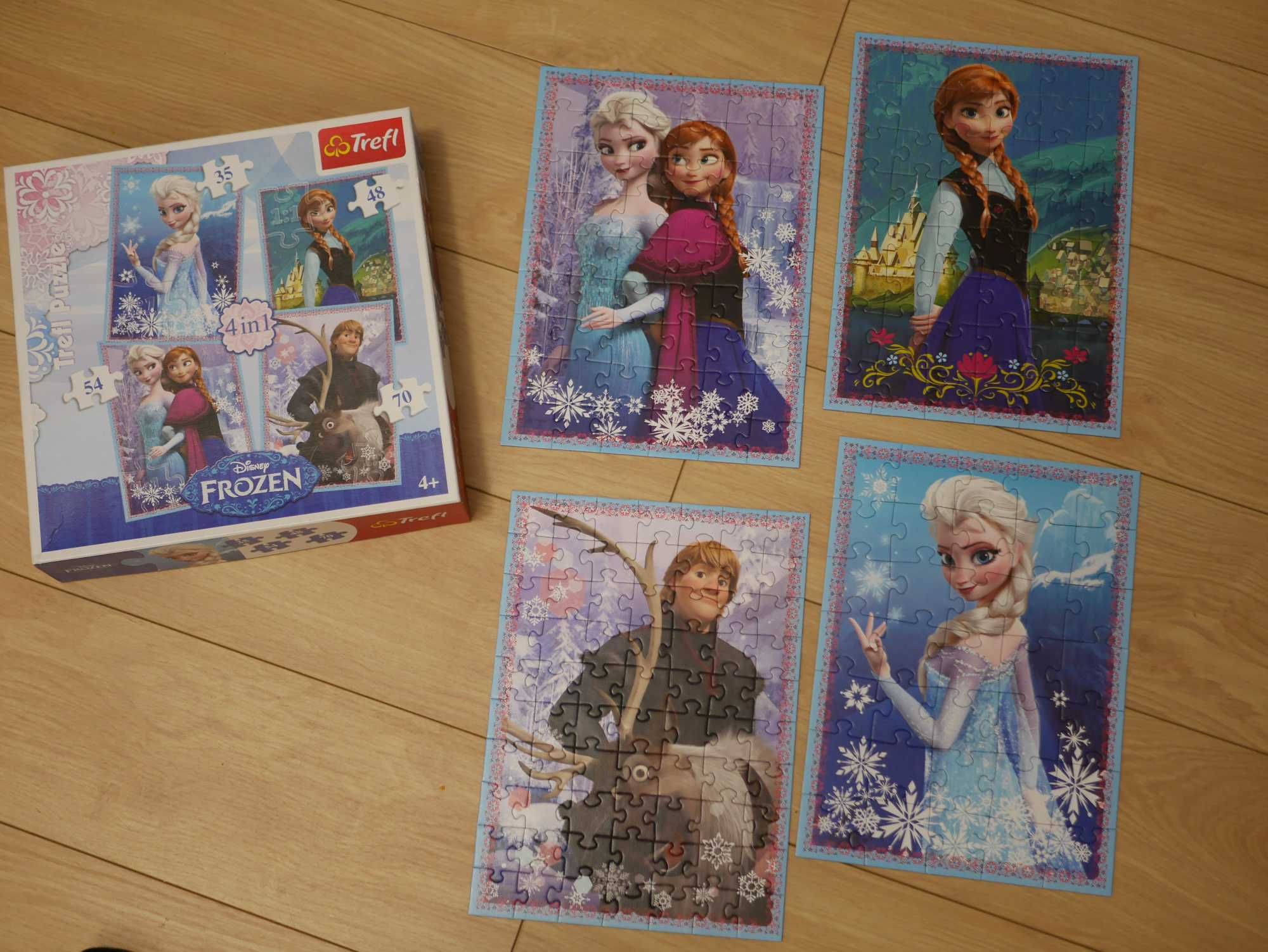 Puzzle sensoryczne + 4w1 Kraina Lodu (Frozen)