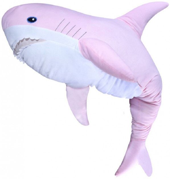 Мягкая игрушка акула IKEA 140 см большая розовая и синяя