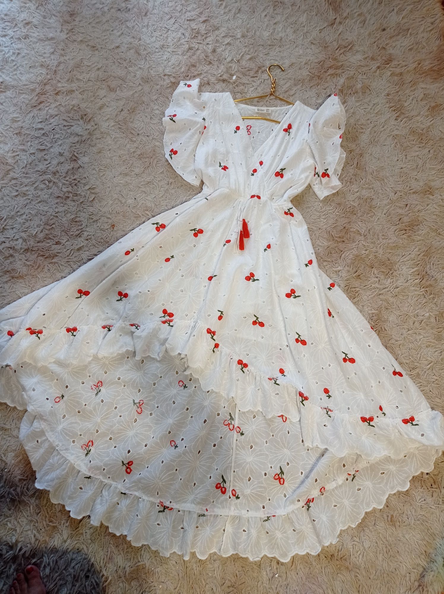 Платье вышиванка лен