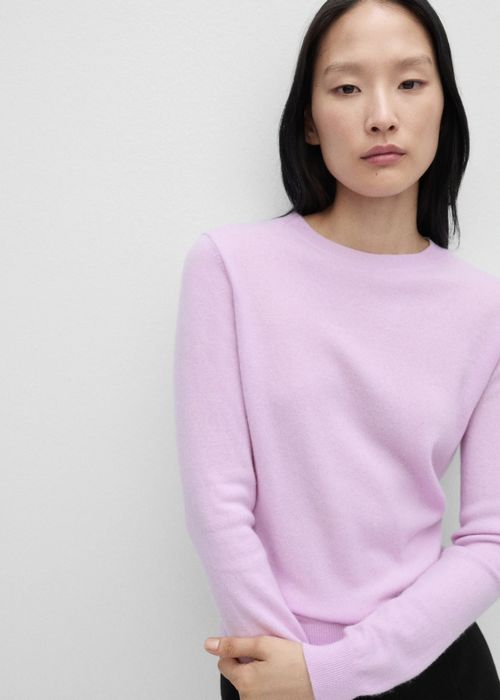 Sweterek kaszmirowy Mango roz S/M