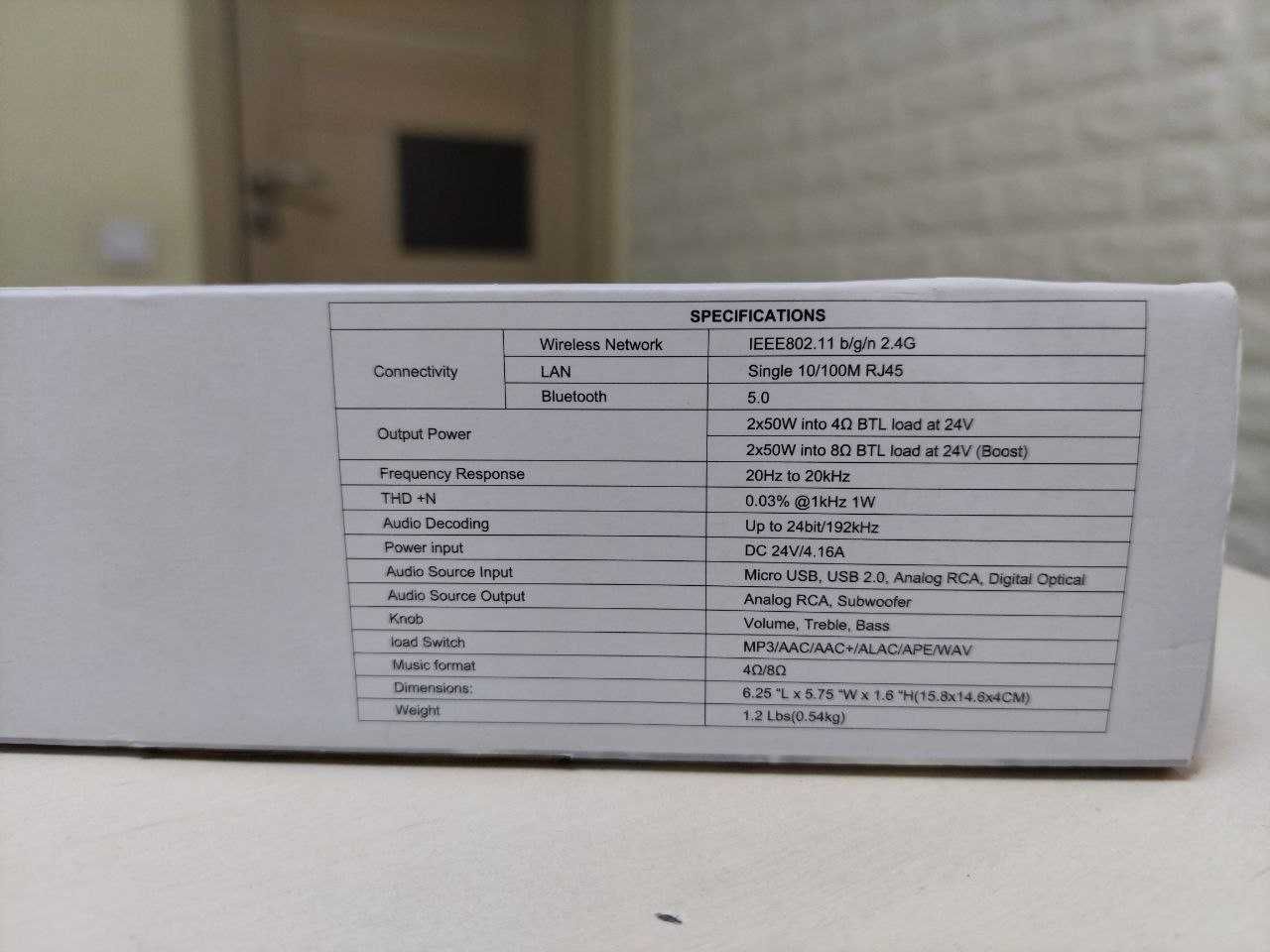 HiFi Підсилювач Arylic RAKOSO SA100 Wireless OnWall Stereo Bt