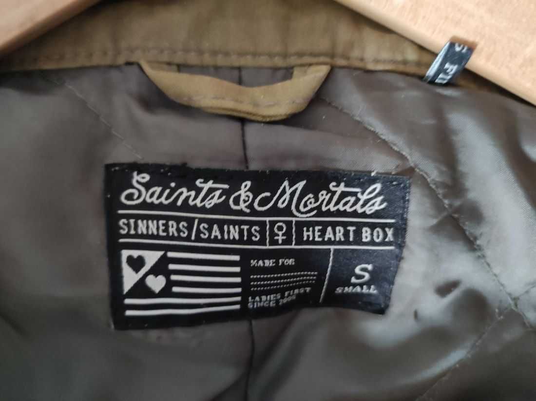 płaszcz parka kurtka norweska z kapturem militarna wojskowa army khaki