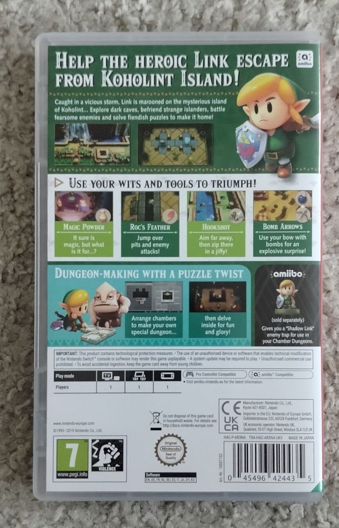 Gra na  Switch ,,Zelda" links Awakening