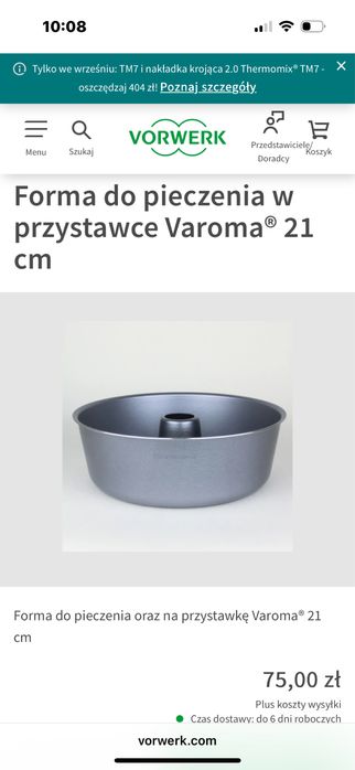 Forma do pieczenia w przystawce Varoma® 23 cm thermomix
