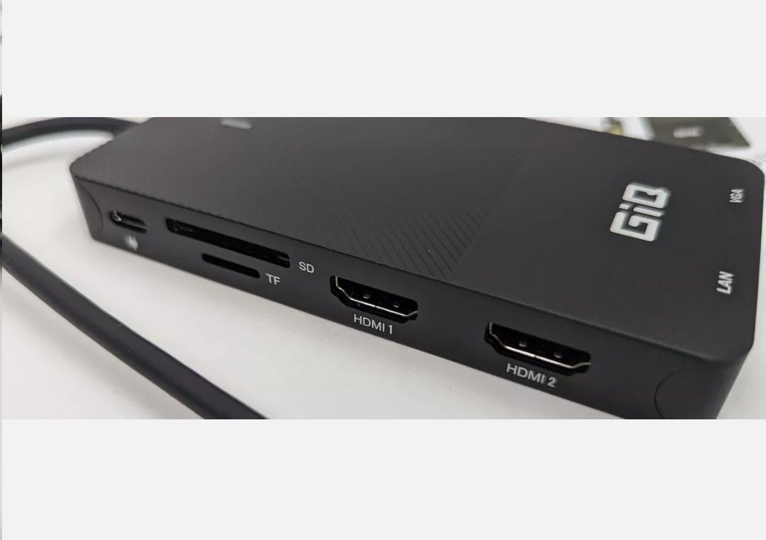 GIQ Hub USB C USB 3.0 na podwójny HDMI VGA Y521