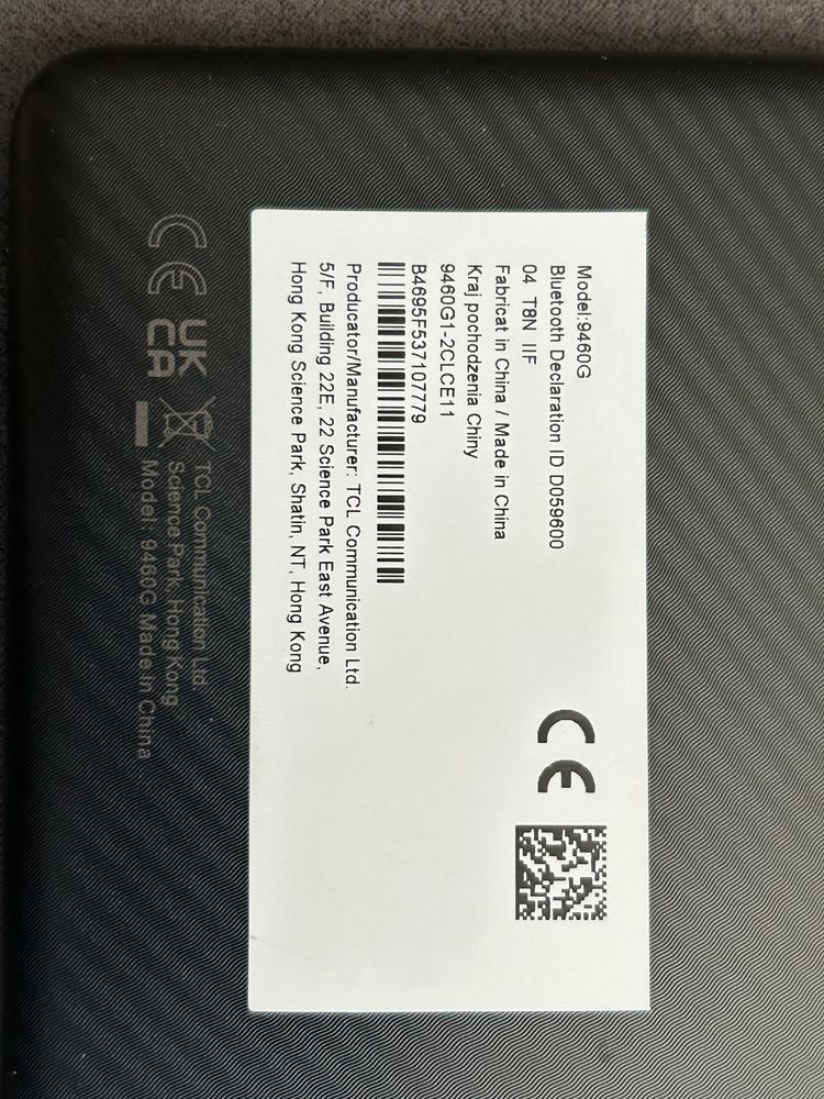 Tablet TCL Tab 10 9460G1 10.1" 4/64 GB Wi-Fi Szary