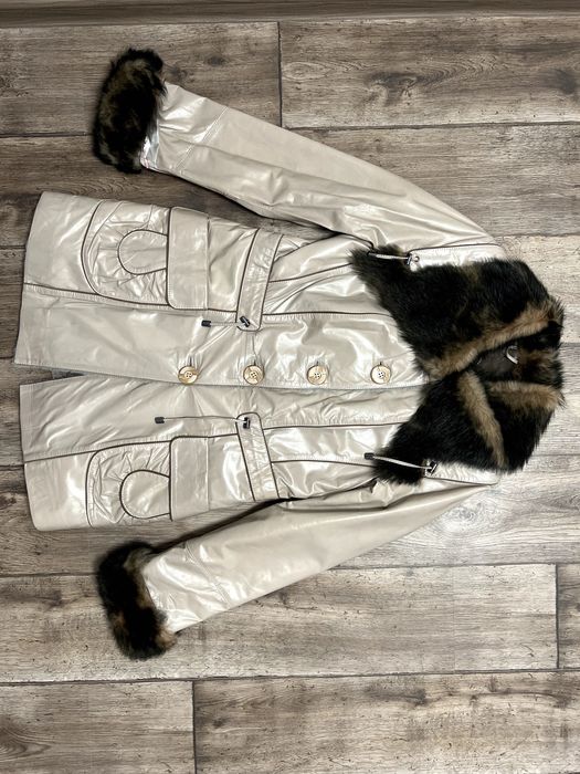 Дублянка з натуральної шкіри на овчині XL