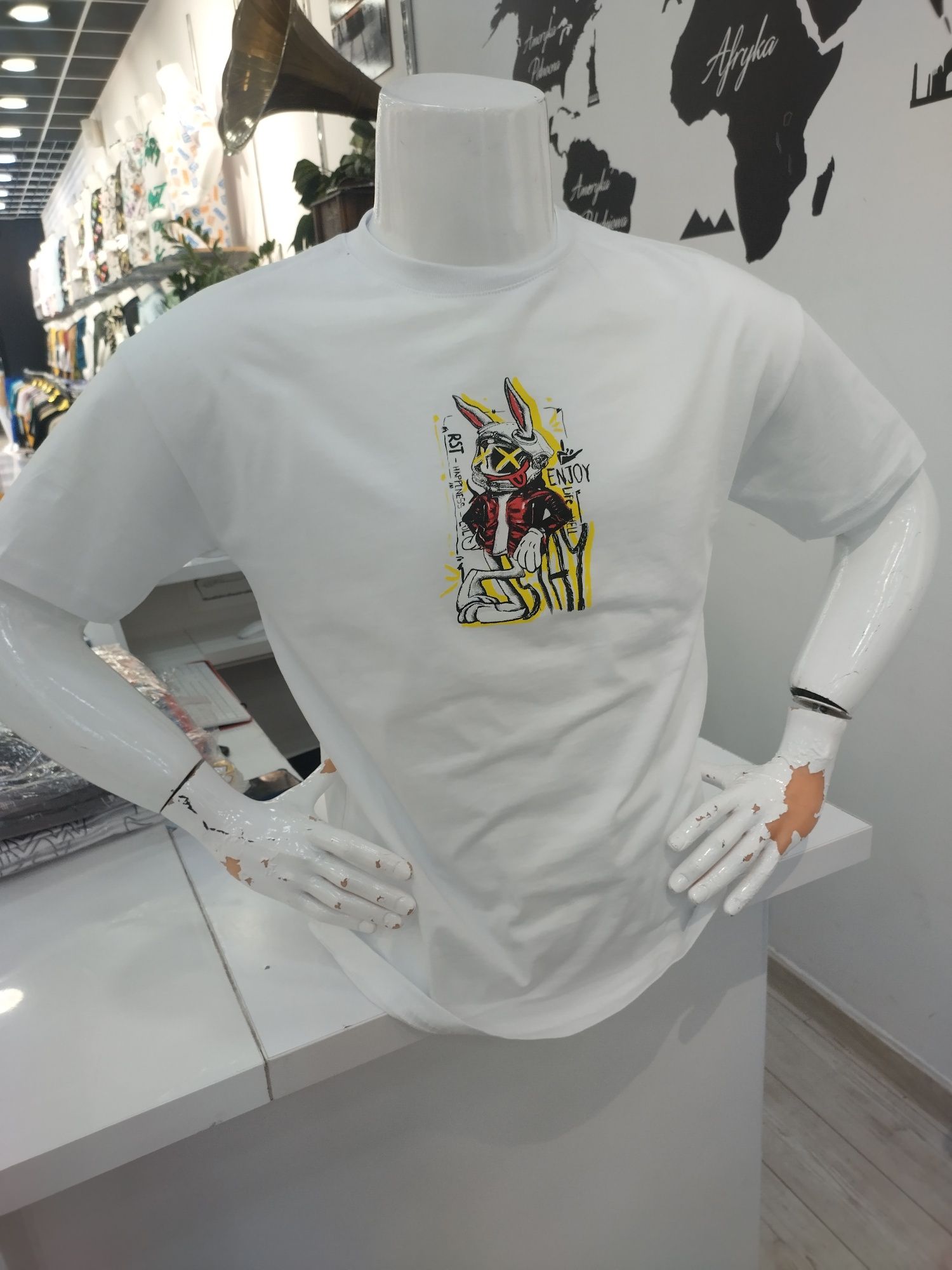 T-shirt z nadrukiem Rabbit z obu stron