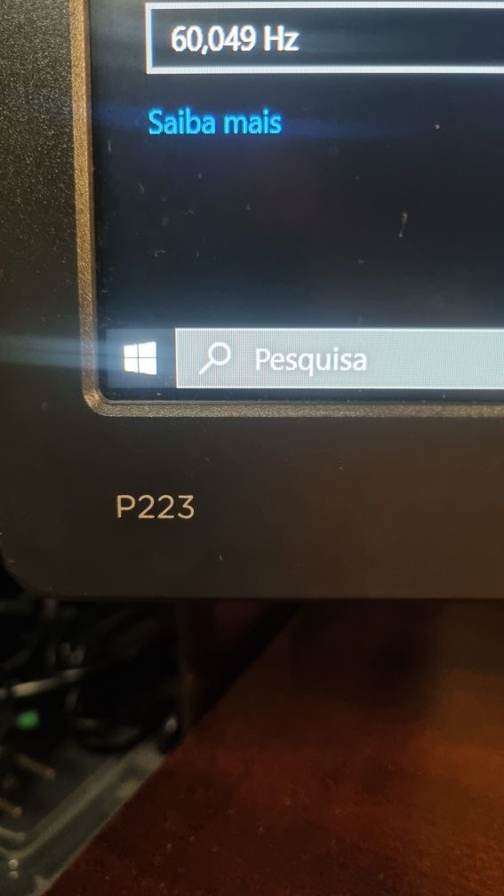 Monitor led HP P223 .22 polegadas .entrada VGA e display port.