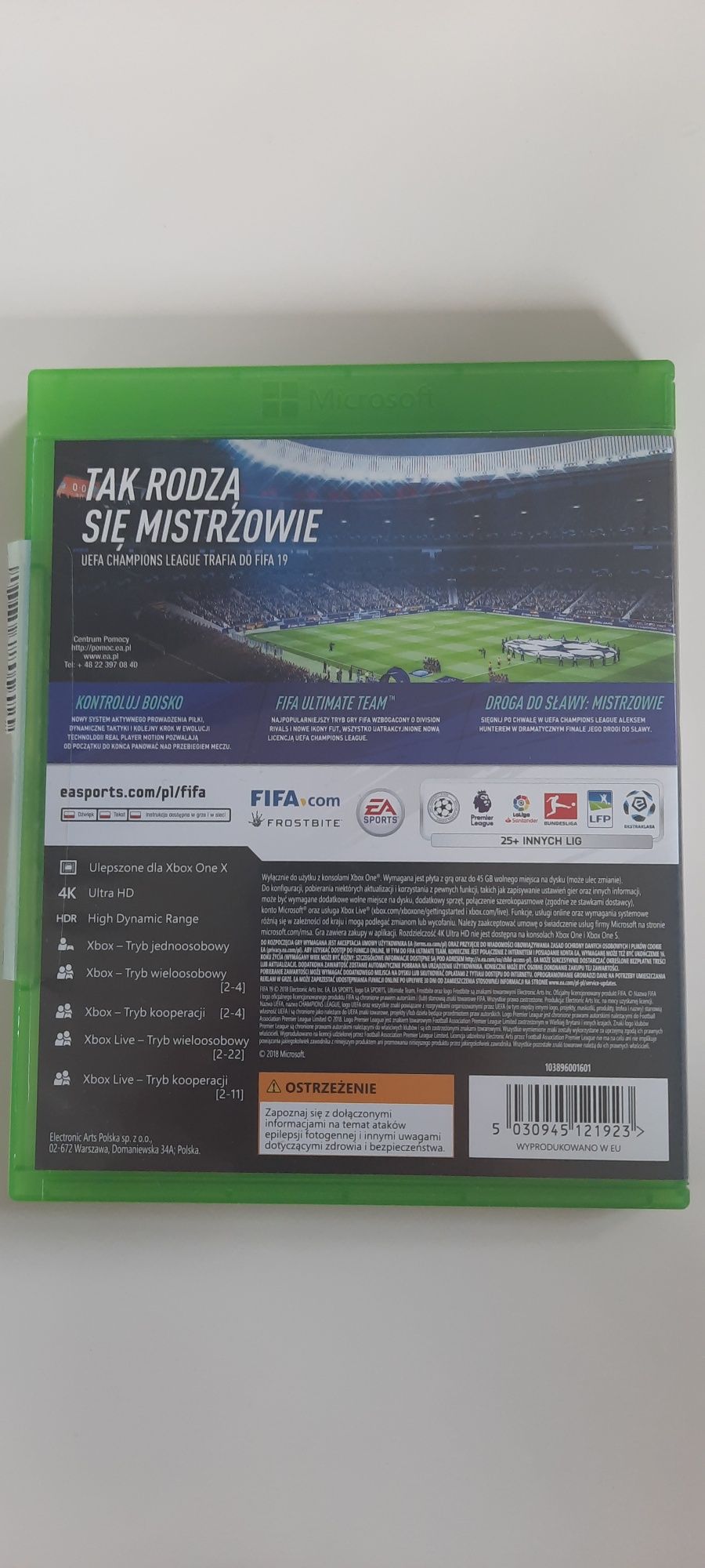 FIFA 19 xbox one wersja PL