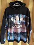 Czarna bluza z kapturem Adidas Originals z motywem gór - M/L