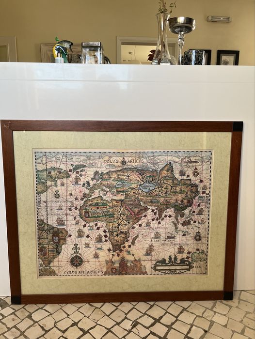 Quadro com mapa antigo – estilo renascentista (1573)