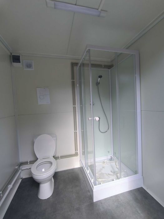 Pawilon / Kontener sanitarny WC z prysznicem - 2,10 x 2,10 m