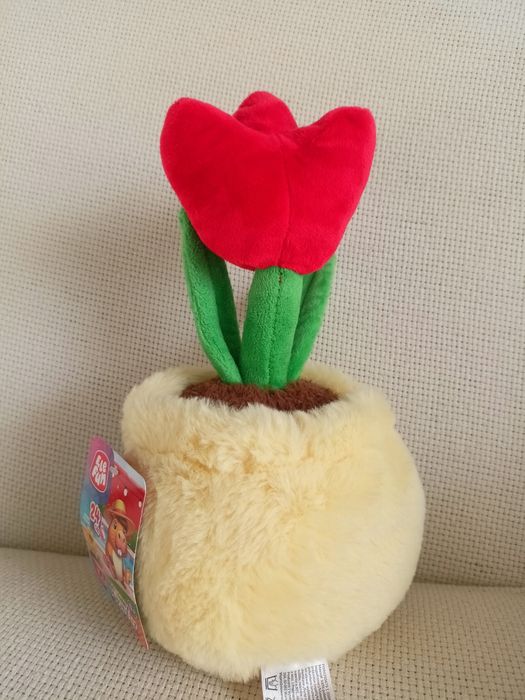 Nowy pluszak kwiat / tulipan w doniczce