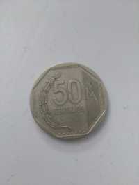 Moeda 50 cêntimos Peru - 2014