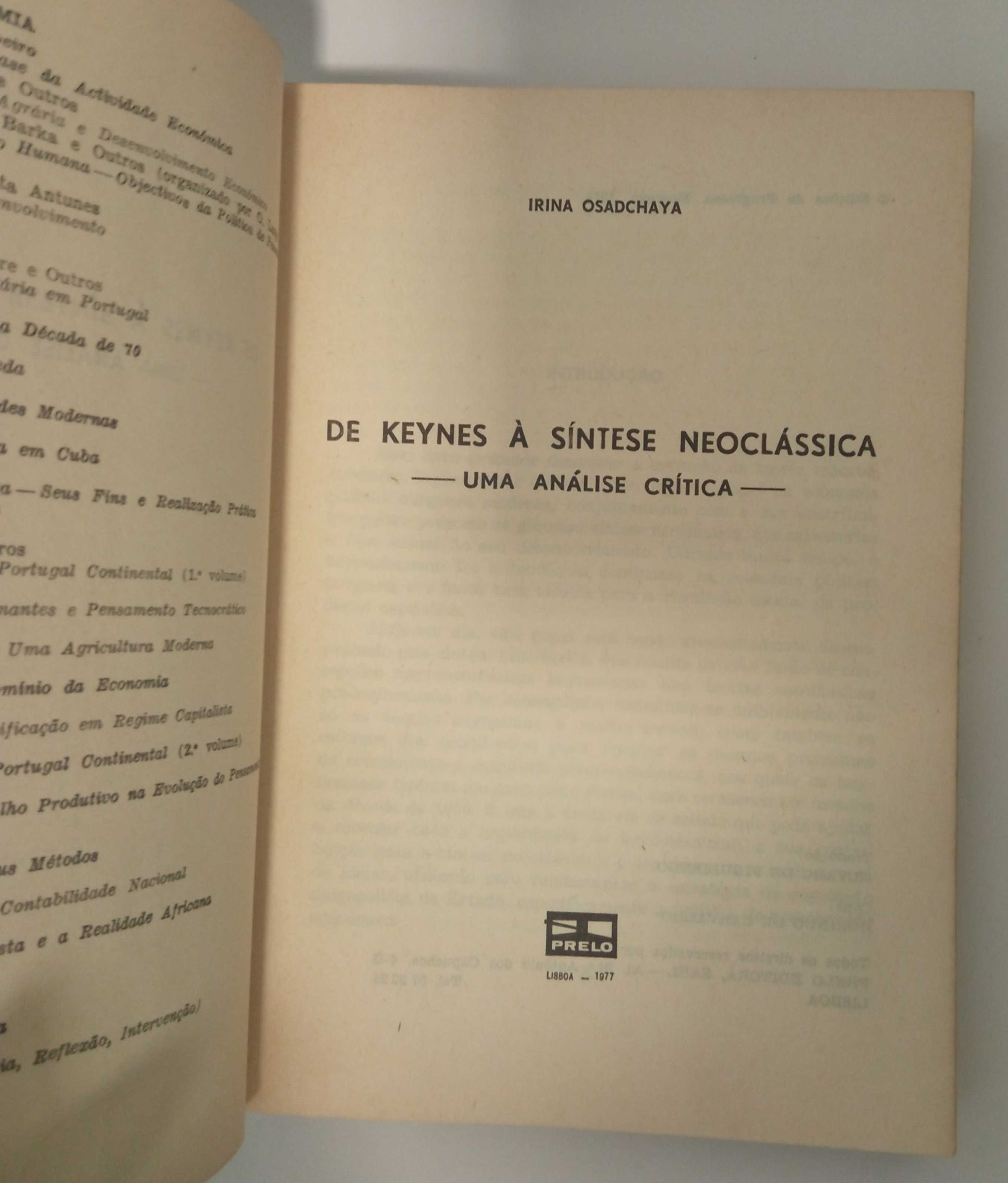 De Keynes à síntese Neo-Clássica, de Irina Osdchaya