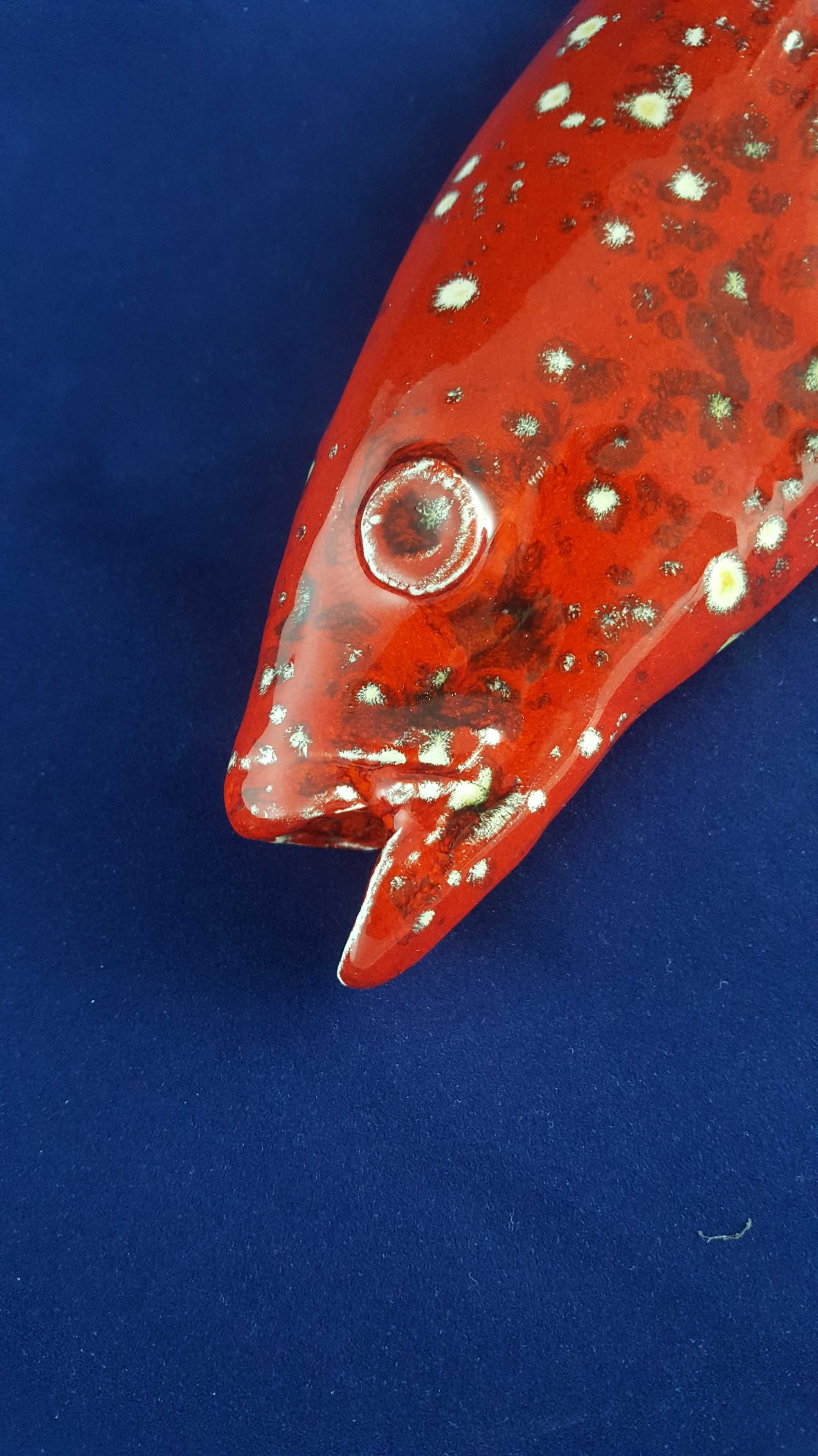 Cerâmica decorativa, sardinha em loiça vidrada - 40 cm