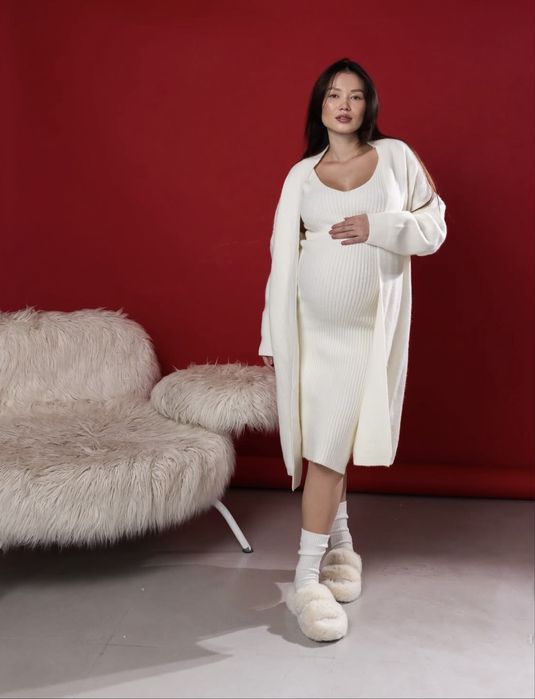 Одяг сукня для вагітних doris на виписку для мам кардиган