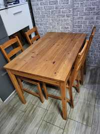 Stół z 4 krzesłami Ikea Jokkmokk