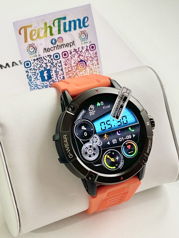 [NOVO] Smartwatch Canmixs NX8 (Preto/Laranja)