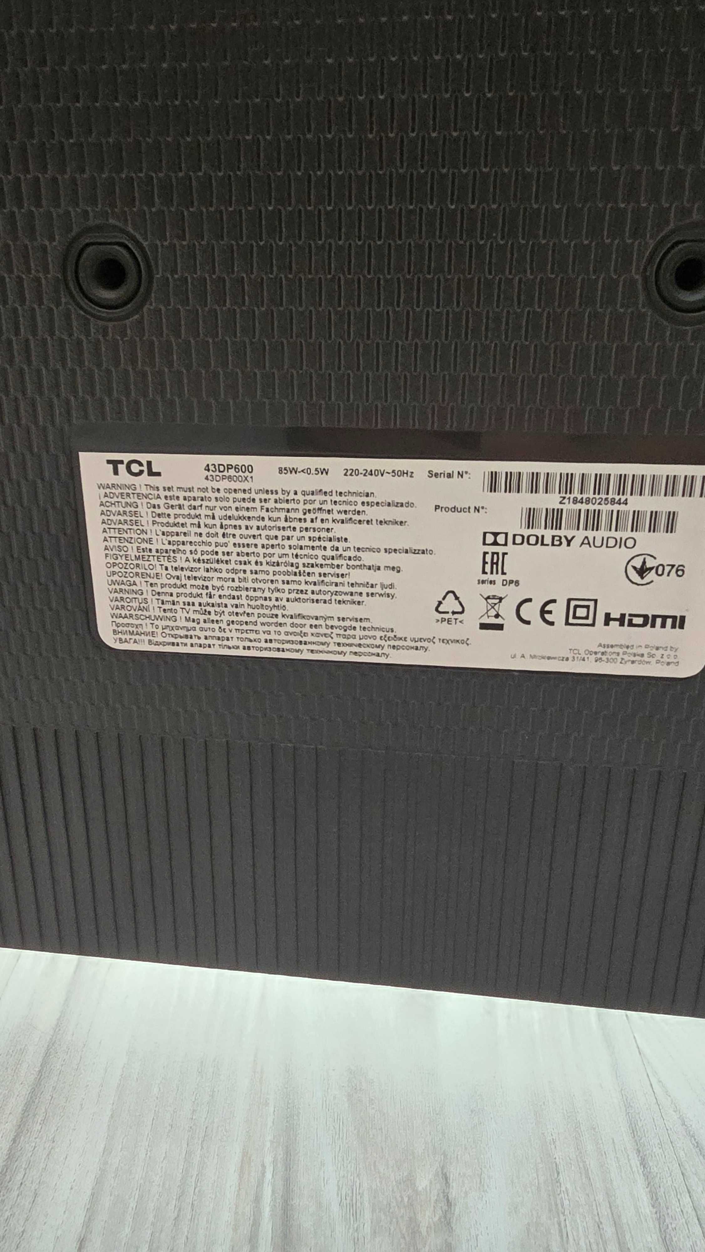 Telewizor TCL 43cale