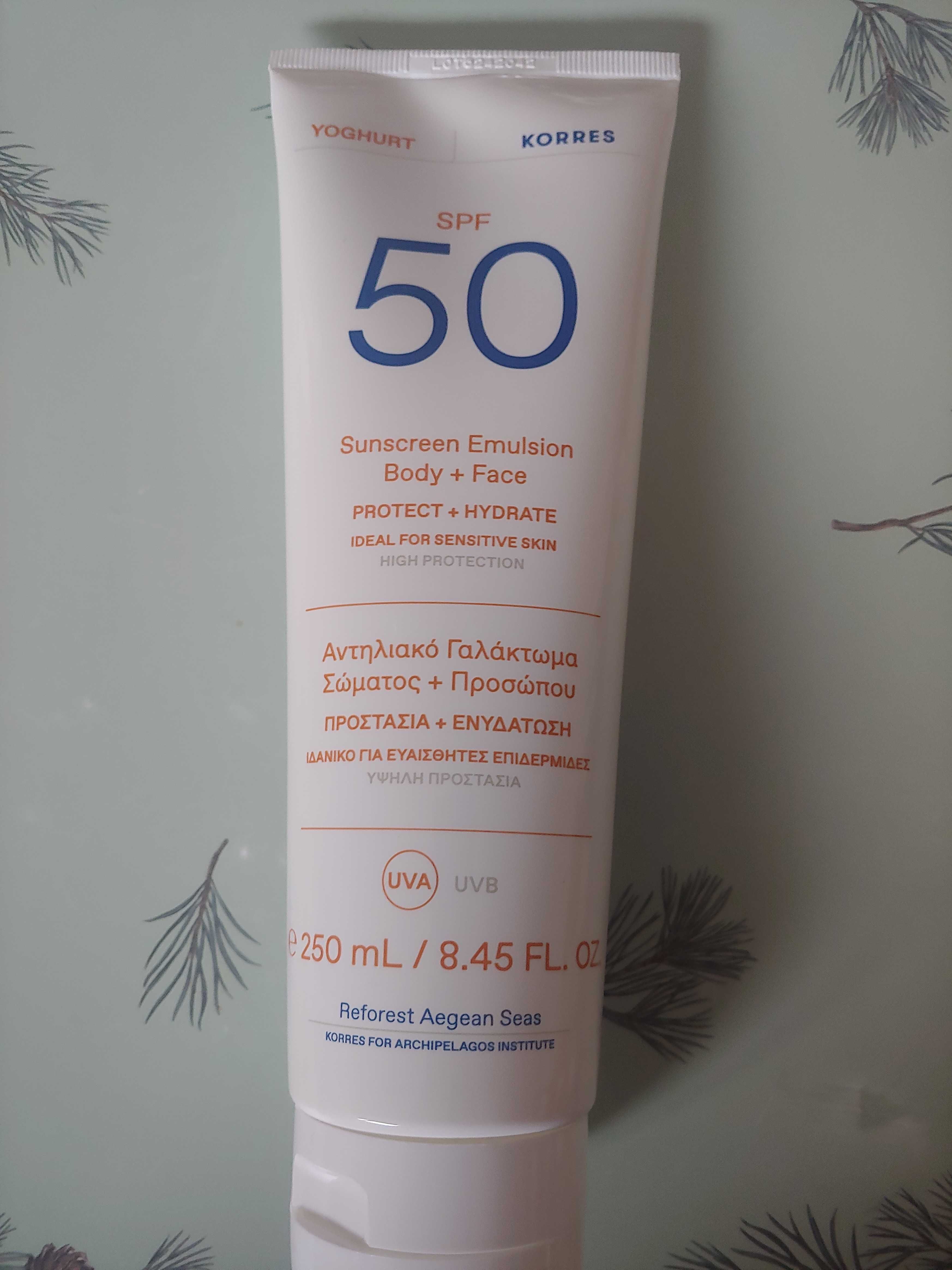 Korres Yoghurt spf 50 face&body 250 ml Nowy