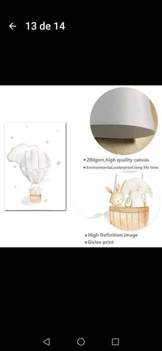 Quadros Grandes Bebé/Criança