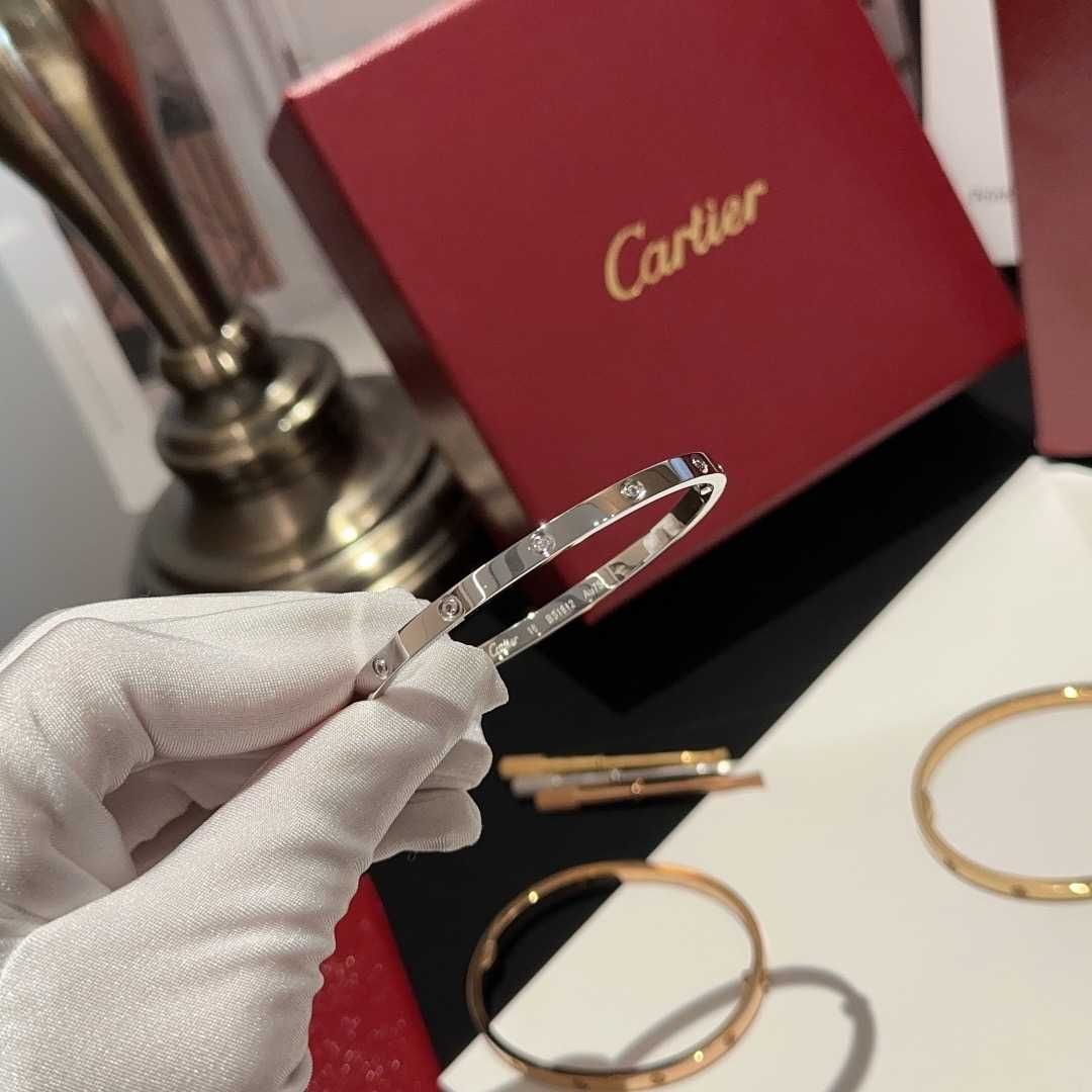 Браслет широкий/узкий|с бриллиантами — Cartier Love 4/6/10 Diamonds