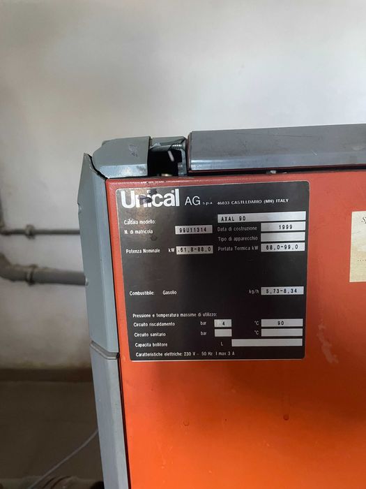 Piec gazowy Unical Axal 90 - używany