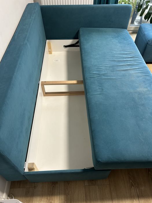Narożnik rozkładany z funkcją spania i sofą. Odbiór osobisty.