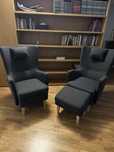 2 poltronas cinza escuro Ikea