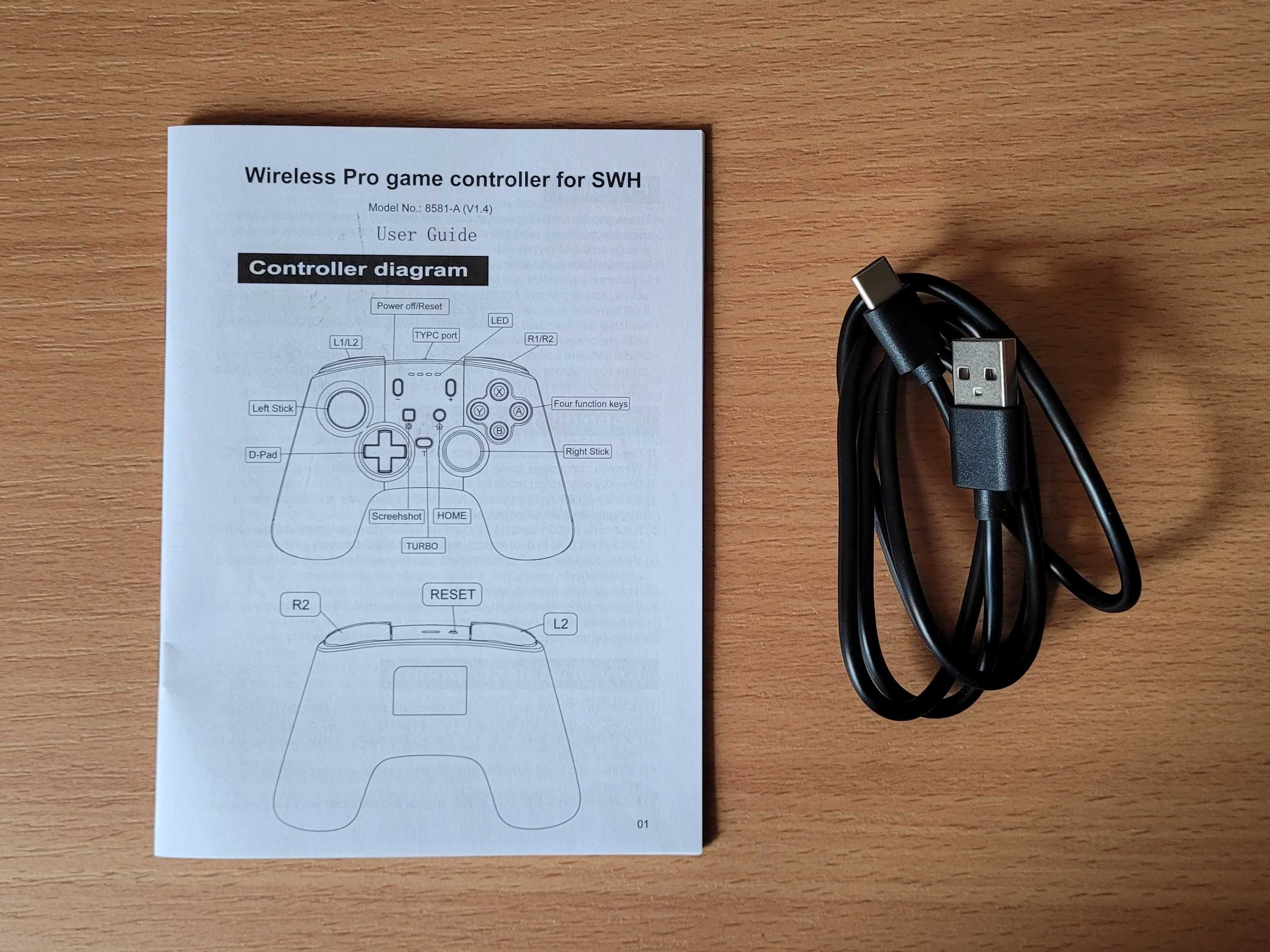 Kontroler Switch Pro –kompatybilny z Nintendo Switch, Switch Lite i PC