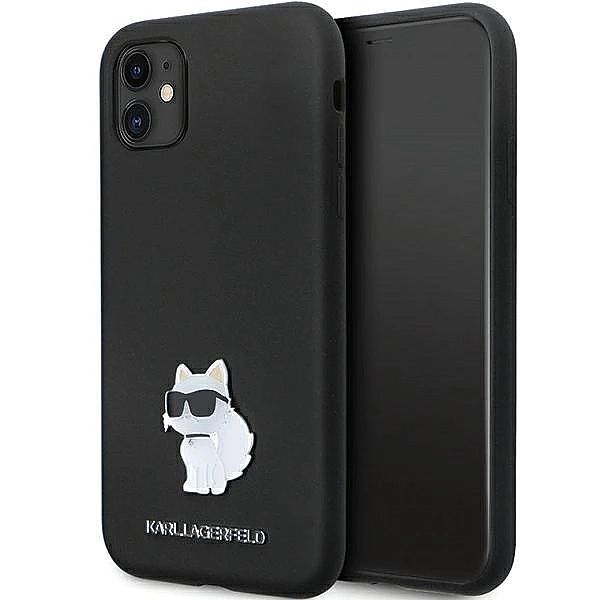 Etui Karl Lagerfeld Silicone Choupette Metal Pin na iPhone 11 / Xr - c