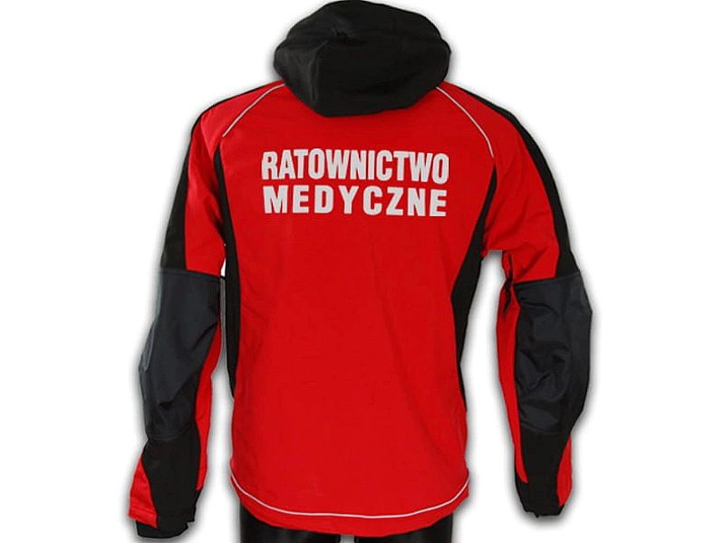 Kurtka ratownicza Softshell North-Wind Reflight czerwona z odblaskowym