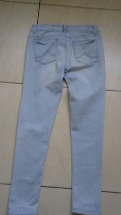DENIM skinny spodnie z dziurami S