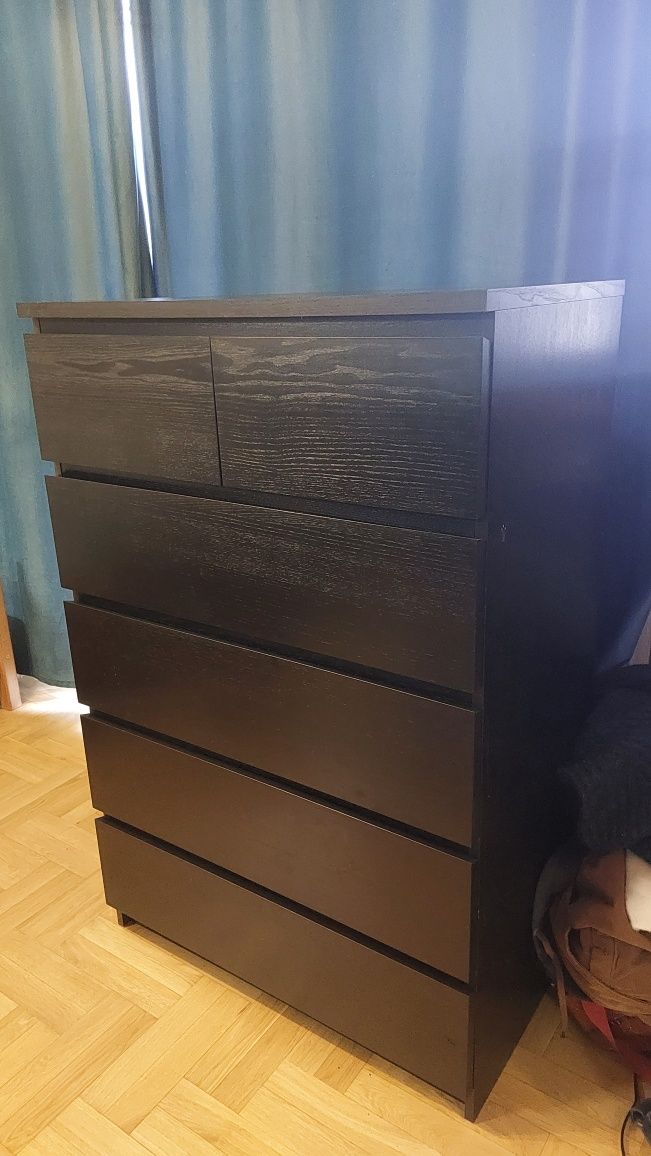 Komoda Malm Ikea 6 szuflad 80x123