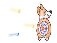 Tarcza Dart Z Rzutkami Piłkami Na Rzep Celowanie Rzut Do Celu Corgi