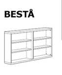 Półka wisząca biała Ikea Besta 64x120 cm