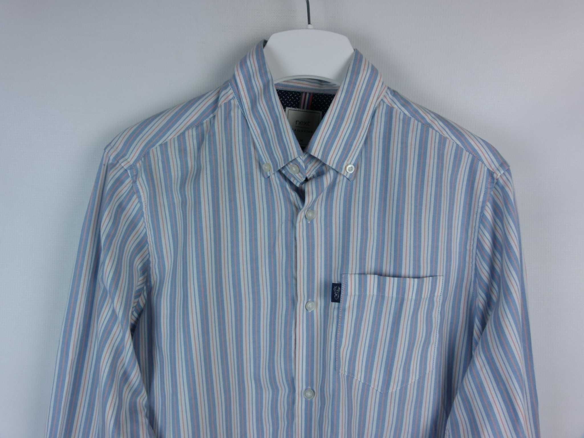 Next koszula w paski slim fit / M