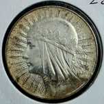 5 złotych 1932 Głowa Kobiety Oryginał ZZM znak mennicy