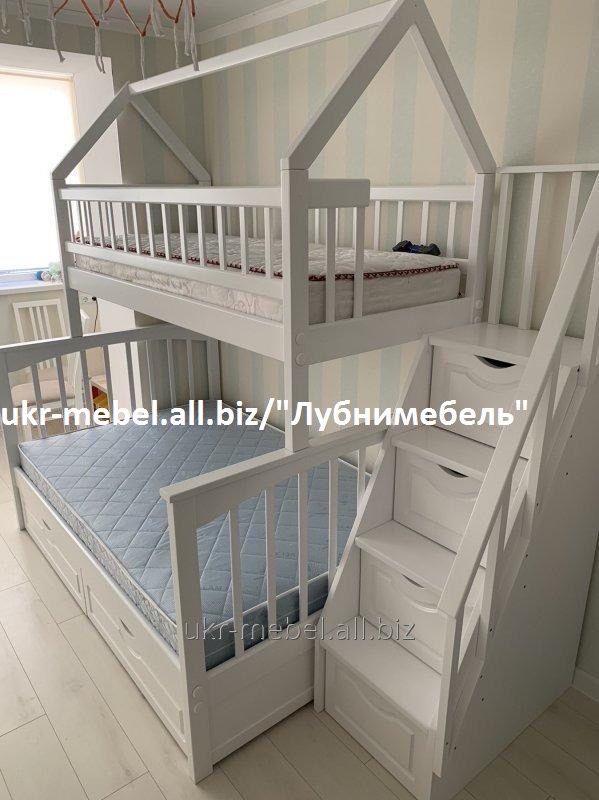 Двоярусне дерев'яне ліжко Балу (кровать двухъярусная