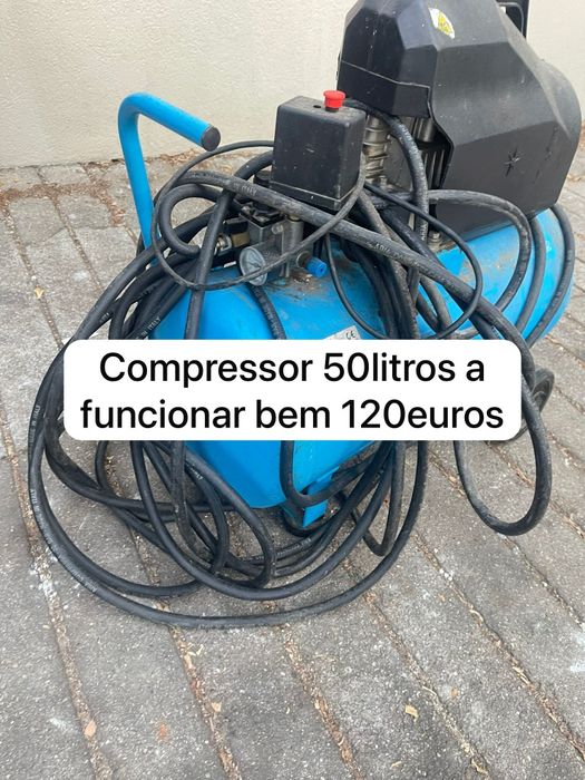 Compressor monofásico a funcionar bem com mangueira 120euros