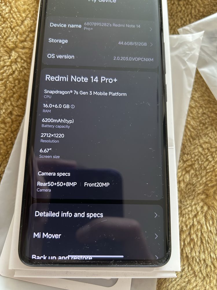 Xiaomi Redmi Note 14 Pro+ wersja Chiny