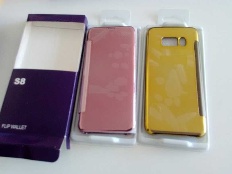 obudowa do telefonu SAMSUNG S8 złota lub różowa nowa świecąca glass